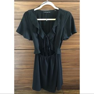 White Fox Flowy Black Dress